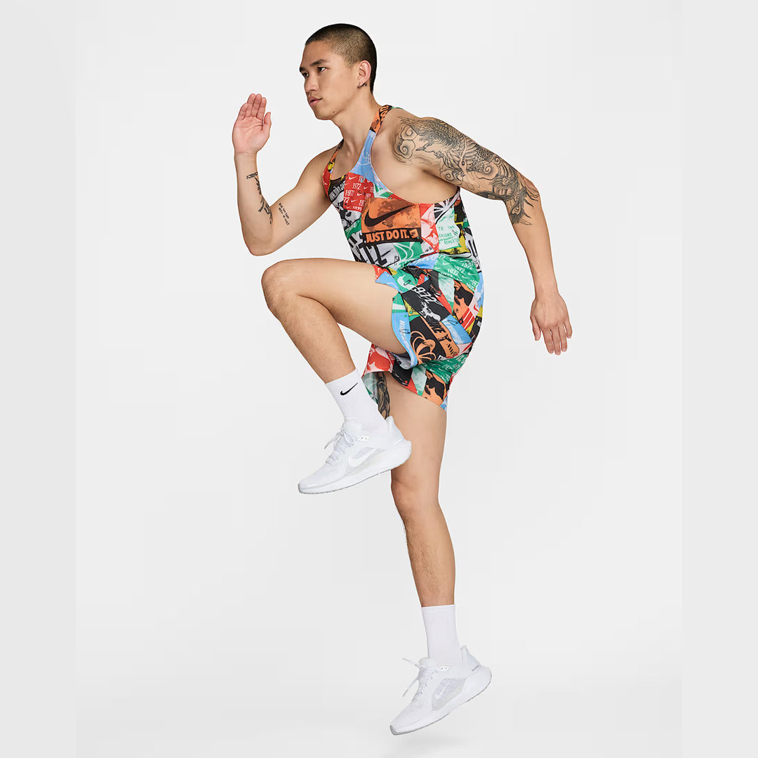 Nike Dri-FIT Stride Run Energy 5-inch Brief-Lined men's Running Shorts - Total Orange/Black