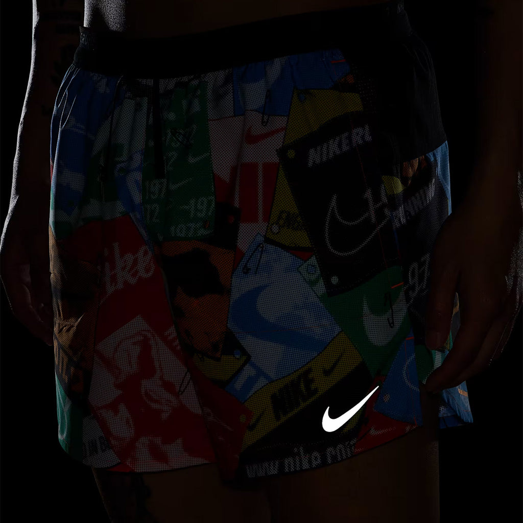 Nike Dri-FIT Stride Run Energy 5-inch Brief-Lined men's Running Shorts - Total Orange/Black