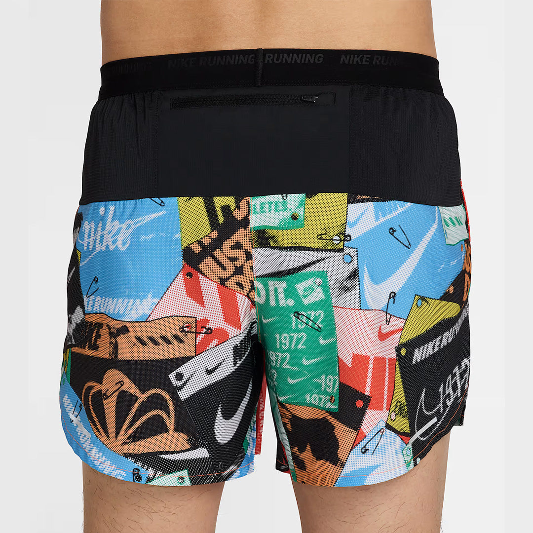 Nike Dri-FIT Stride Run Energy 5-inch Brief-Lined men's Running Shorts - Total Orange/Black