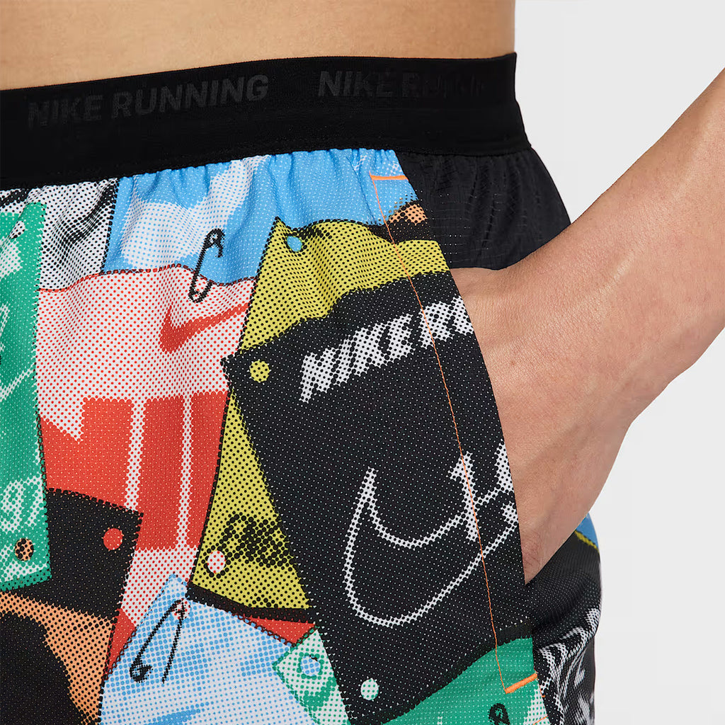 Nike Dri-FIT Stride Run Energy 5-inch Brief-Lined men's Running Shorts - Total Orange/Black