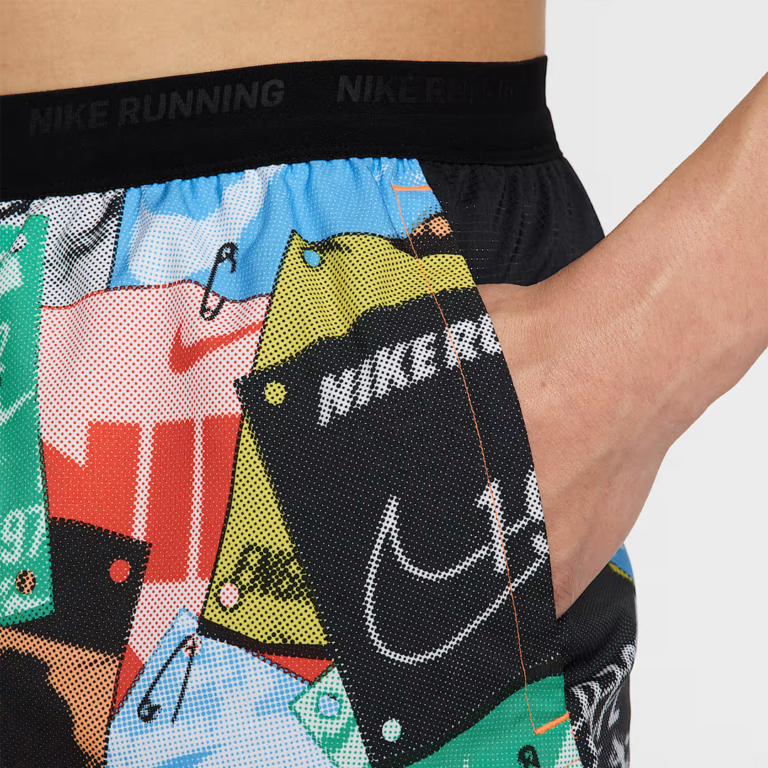 Nike Dri-FIT Stride Run Energy 5-inch Brief-Lined men's Running Shorts - Total Orange/Black