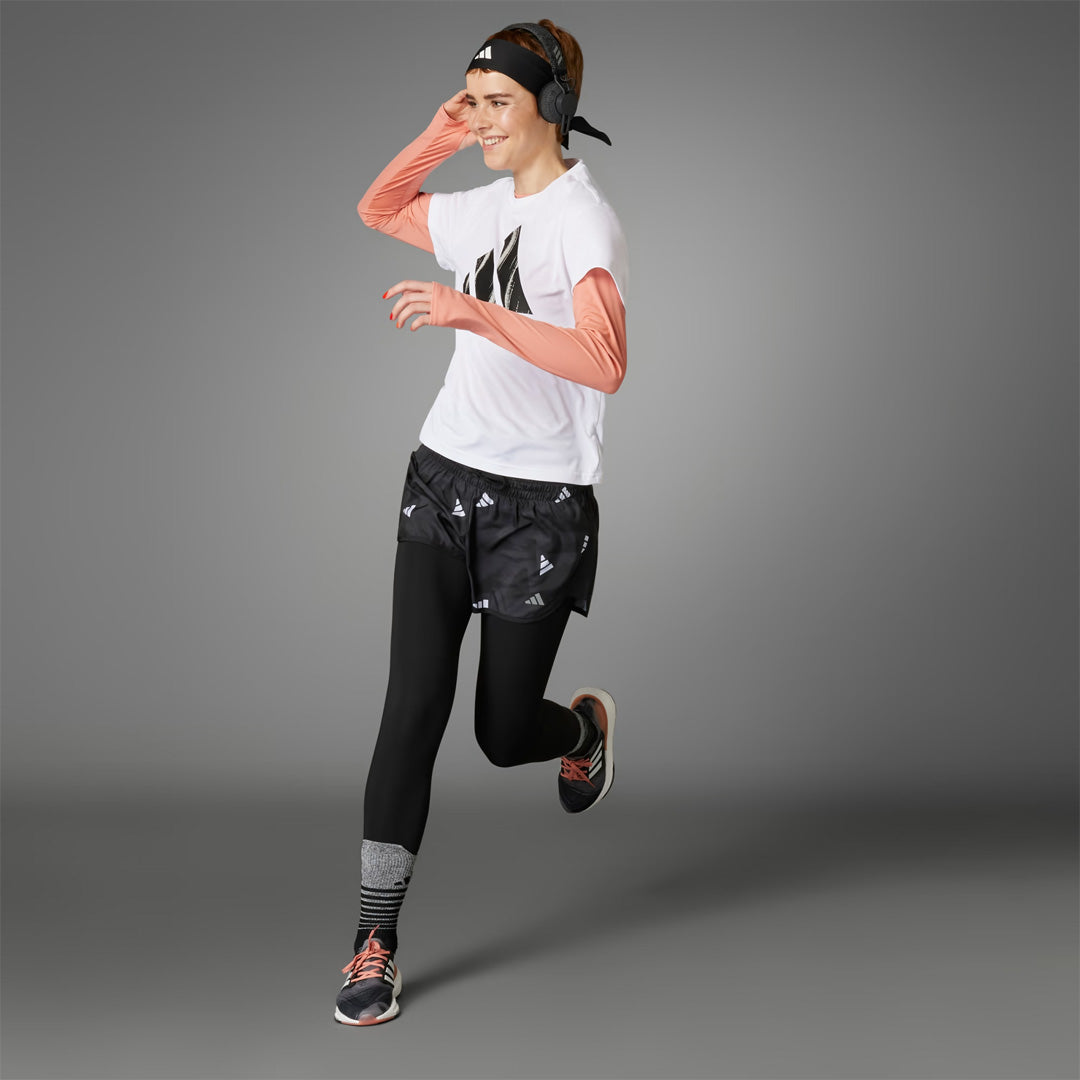 Adidas Run It Brand Love Tee Women's Running T-Shirt - White