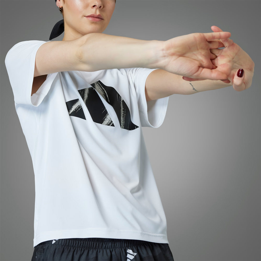 Adidas Run It Brand Love Tee Women's Running T-Shirt - White