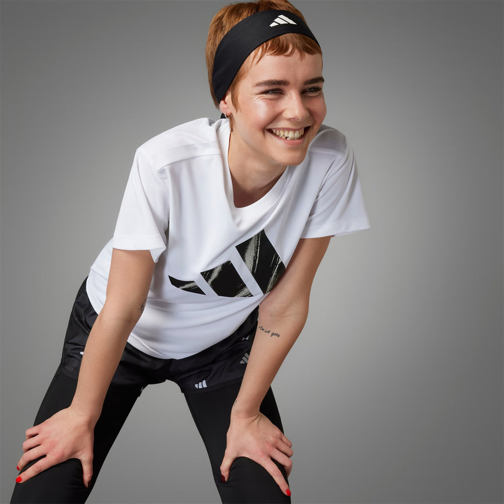 Adidas Run It Brand Love Tee Women's Running T-Shirt - White