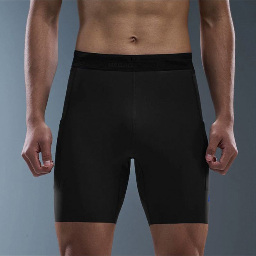 Nedao FlexFIT 1/2-Length 7-inch Men's Racing Tights - Black