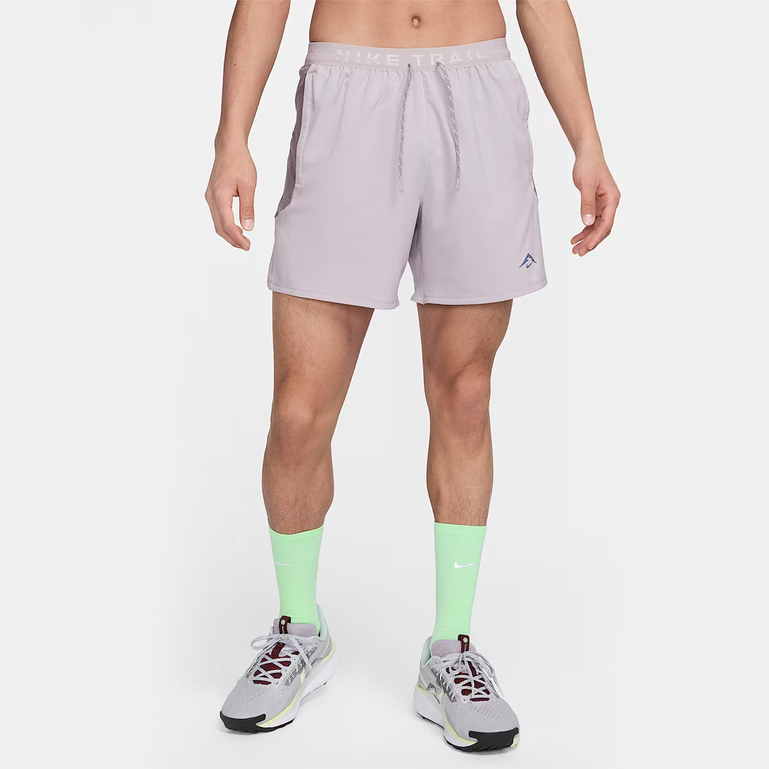 Nike Dri-FIT Trail 6-inch Brief-Lined Men's Running Shorts - College Grey