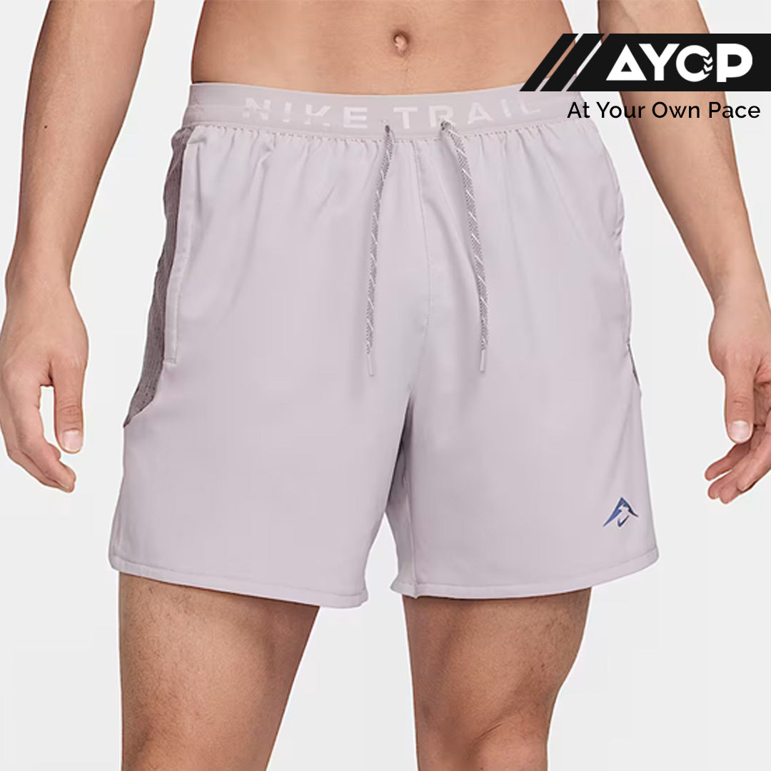 Nike Dri-FIT Trail 6-inch Brief-Lined Men's Running Shorts - College Grey