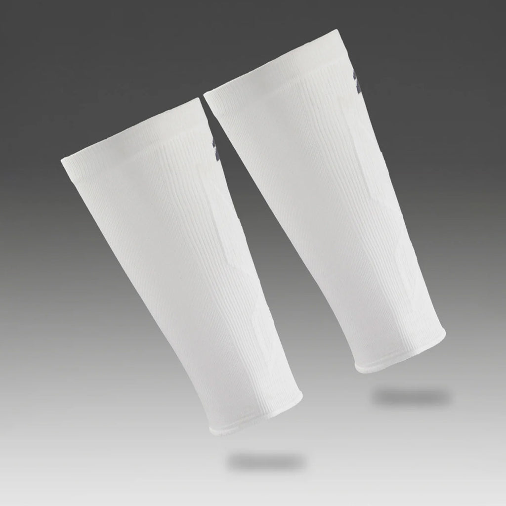 2XU X Compression Unisex Calf Sleeves - White/White