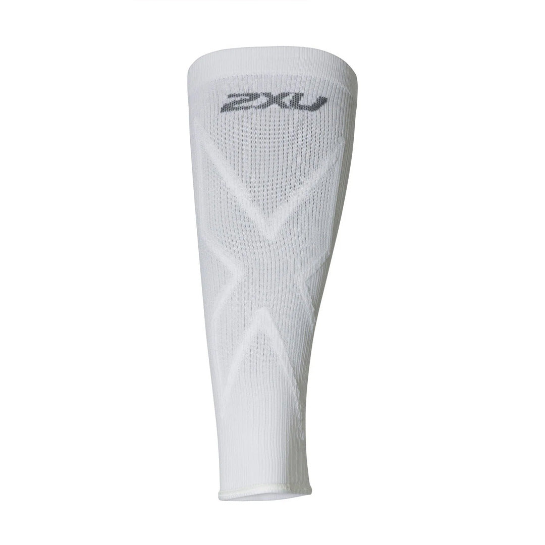 2XU X Compression Unisex Calf Sleeves - White/White