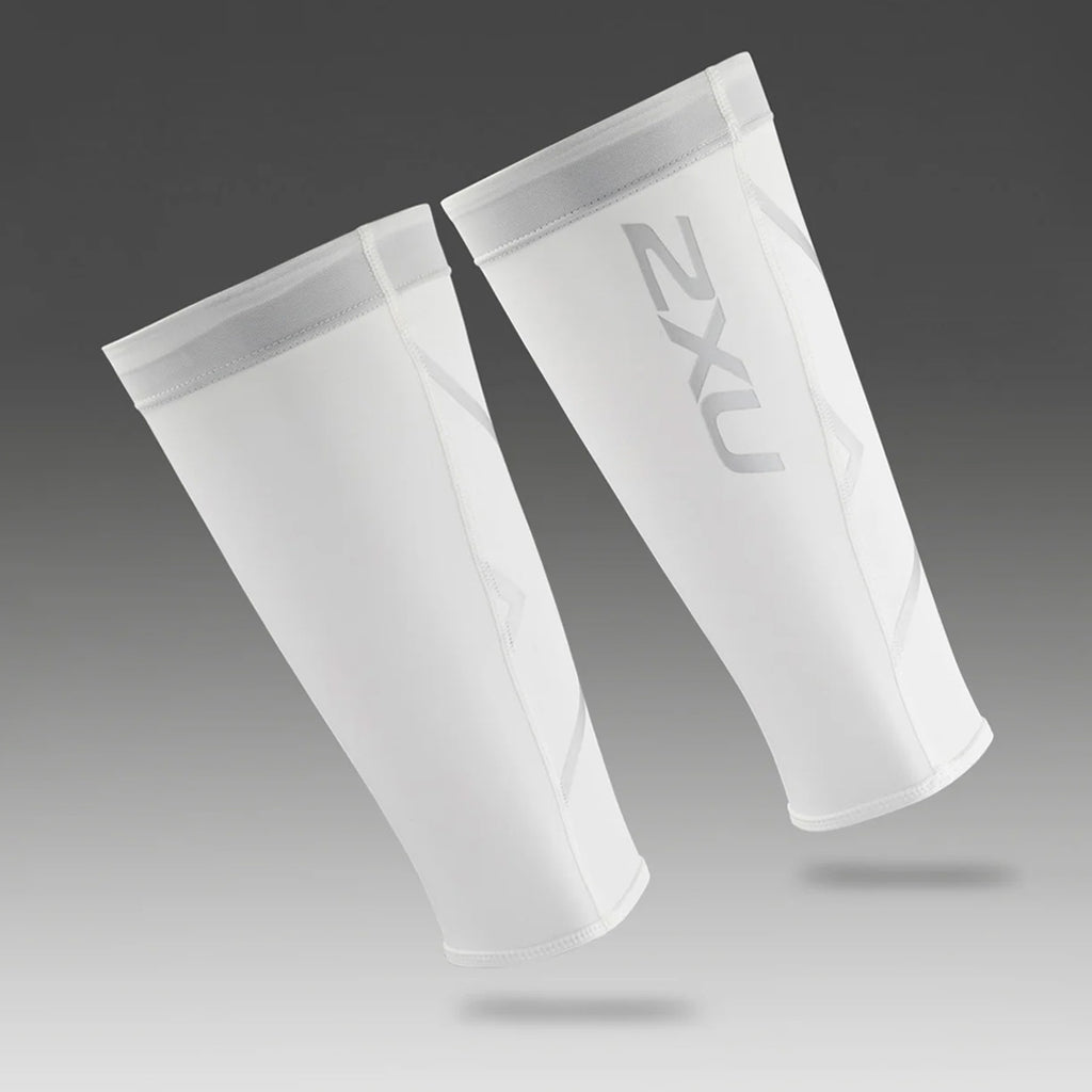 2XU Compression Unisex Calf Guards - White/White