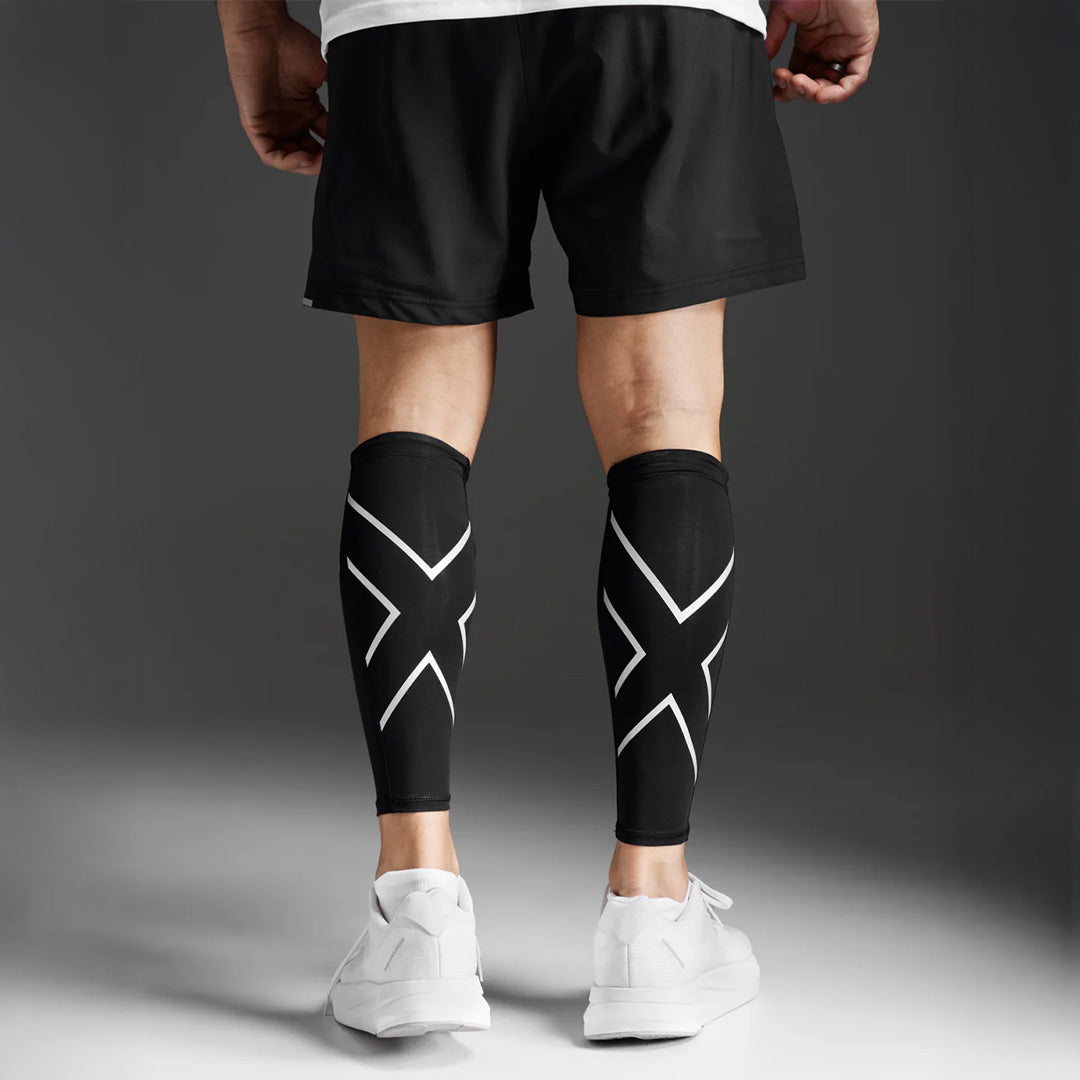2XU Compression Unisex Calf Guards - Black/Black