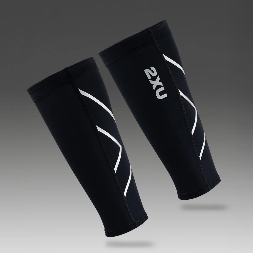 2XU Compression Unisex Calf Guards - Black/Black