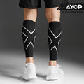 2XU Compression Unisex Calf Guards - Black/Black