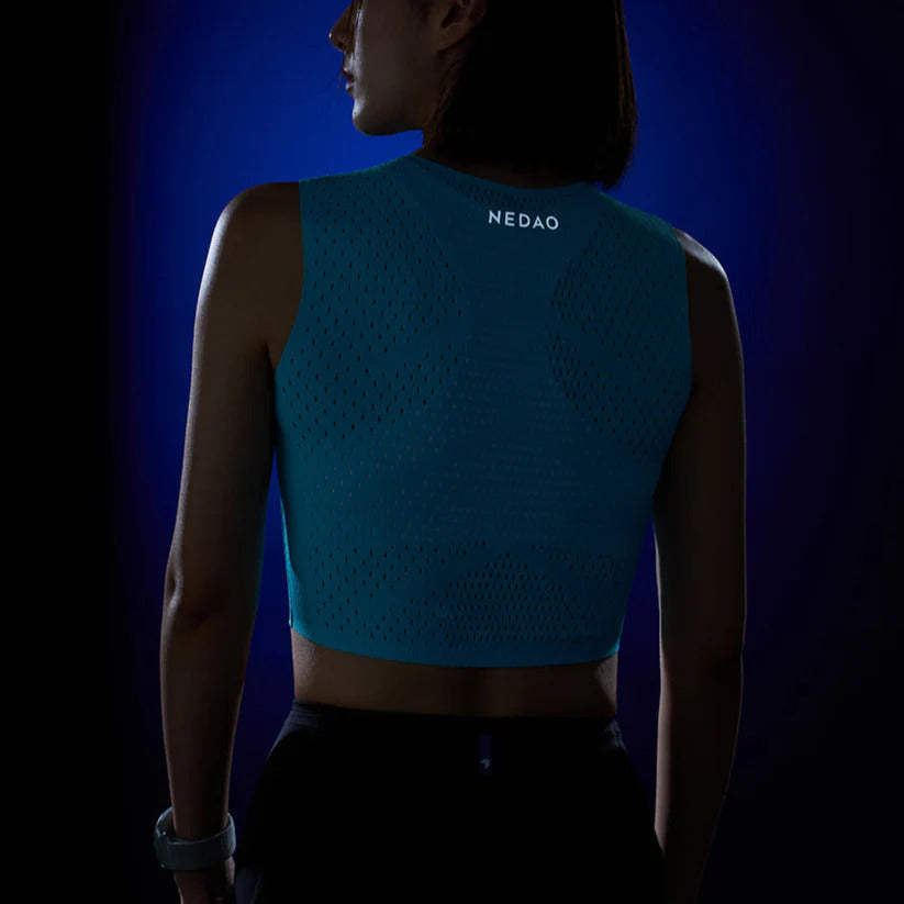 Nedao QiFlow Crop Top Women's Running Tank Top - Pink