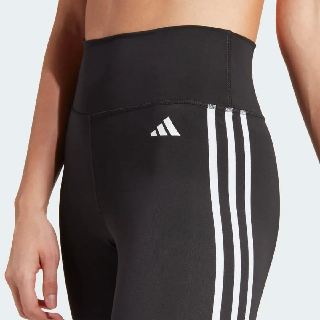 Adidas Train Essentials 3-Stripes High-Waisted 7/8 Women's Training Leggings - Black