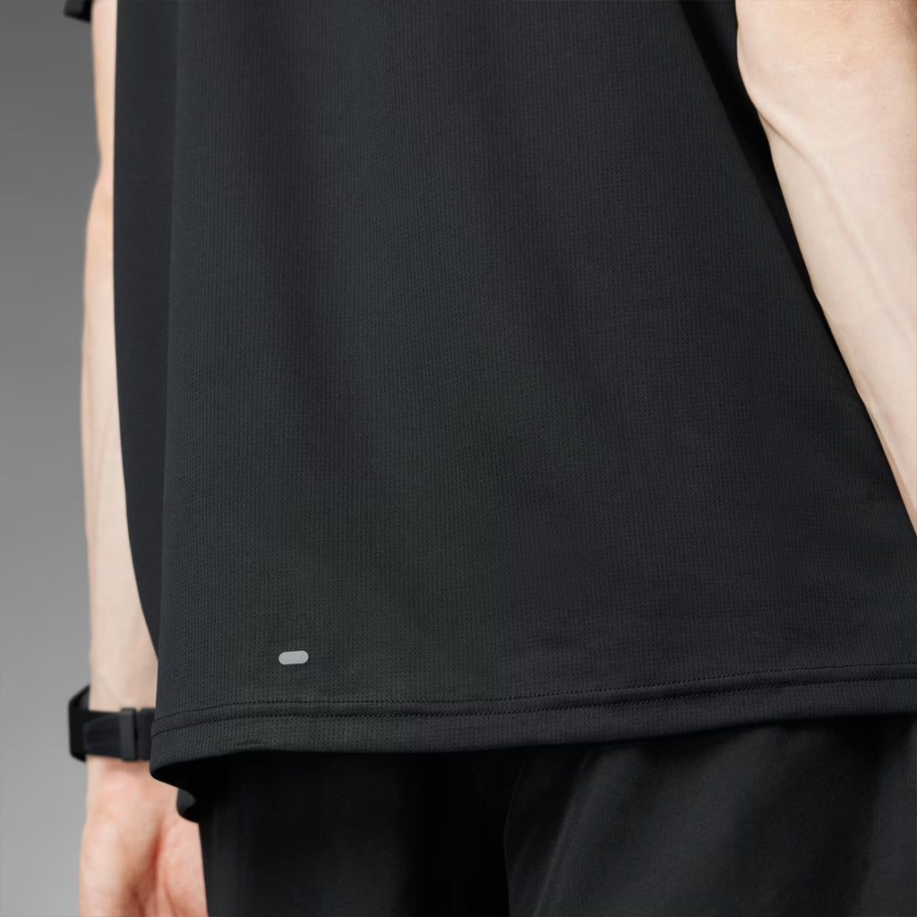 Adidas Aeroready Run It Tee Logo Men's Running T-Shirt - Black Logo