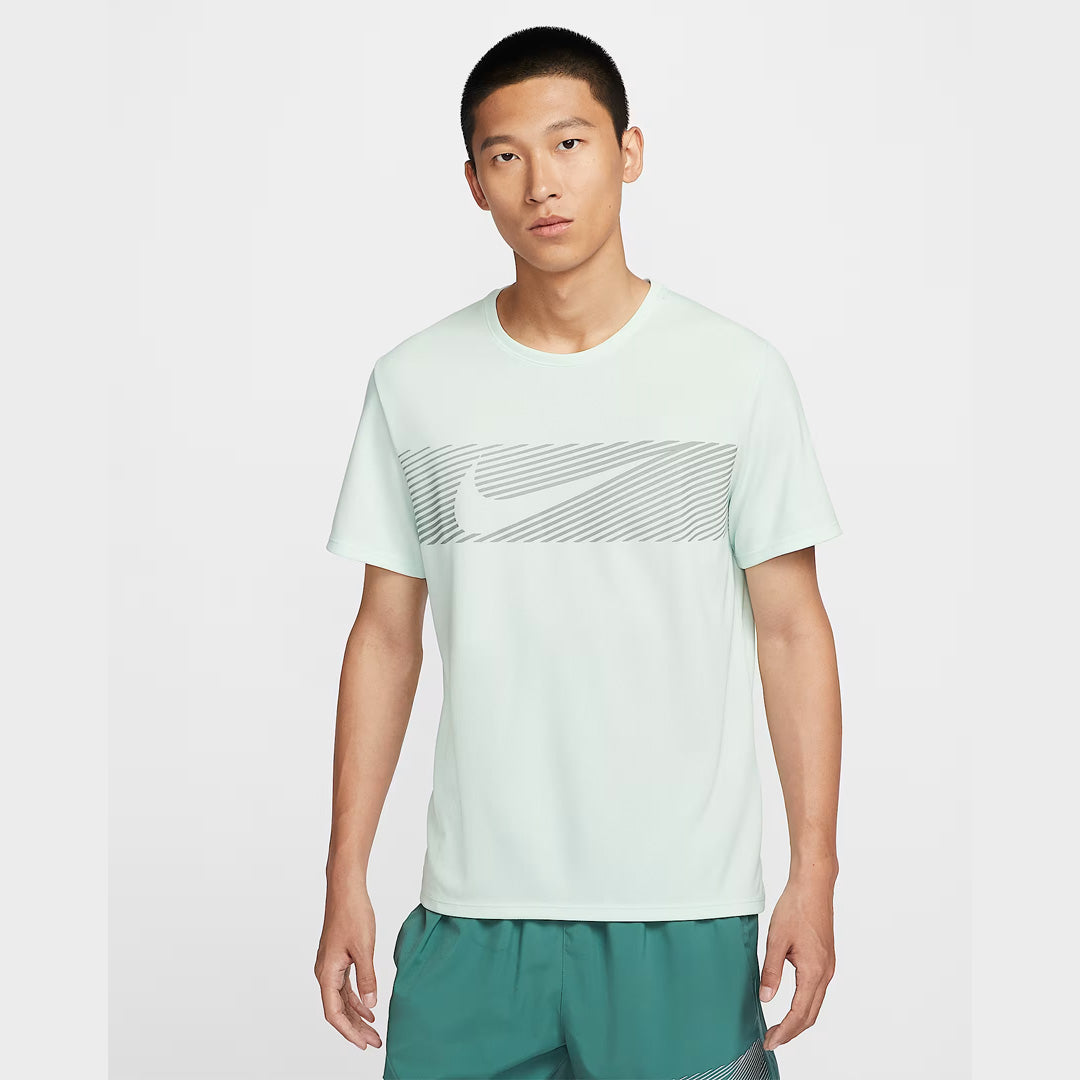 Nike Dri-FIT UV Miler Flash Men's Running T-Shirt - Barely Green