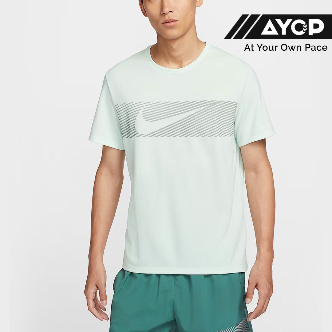 Nike Dri-FIT UV Miler Flash Men's Running T-Shirt - Barely Green
