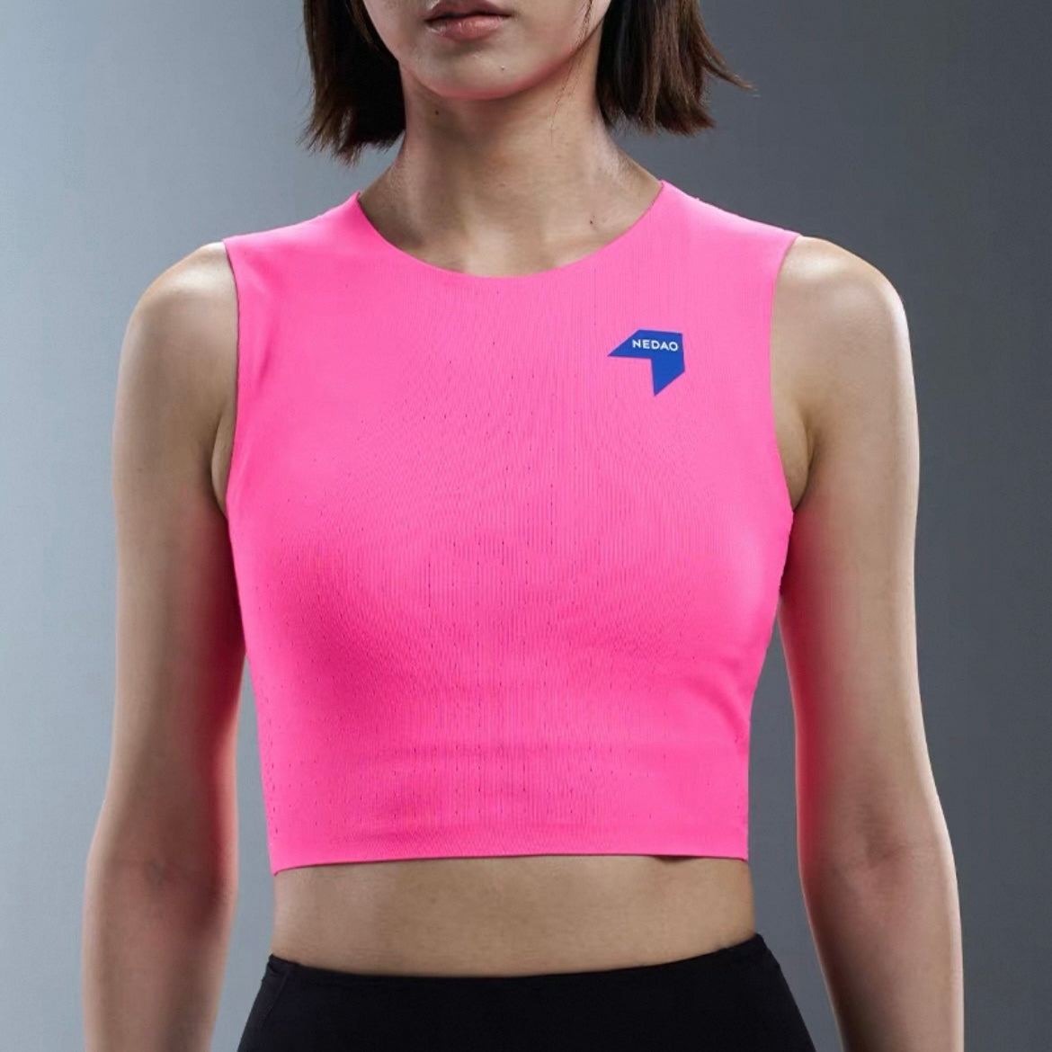 Nedao QiFlow Crop Top Women's Running Tank Top - Pink