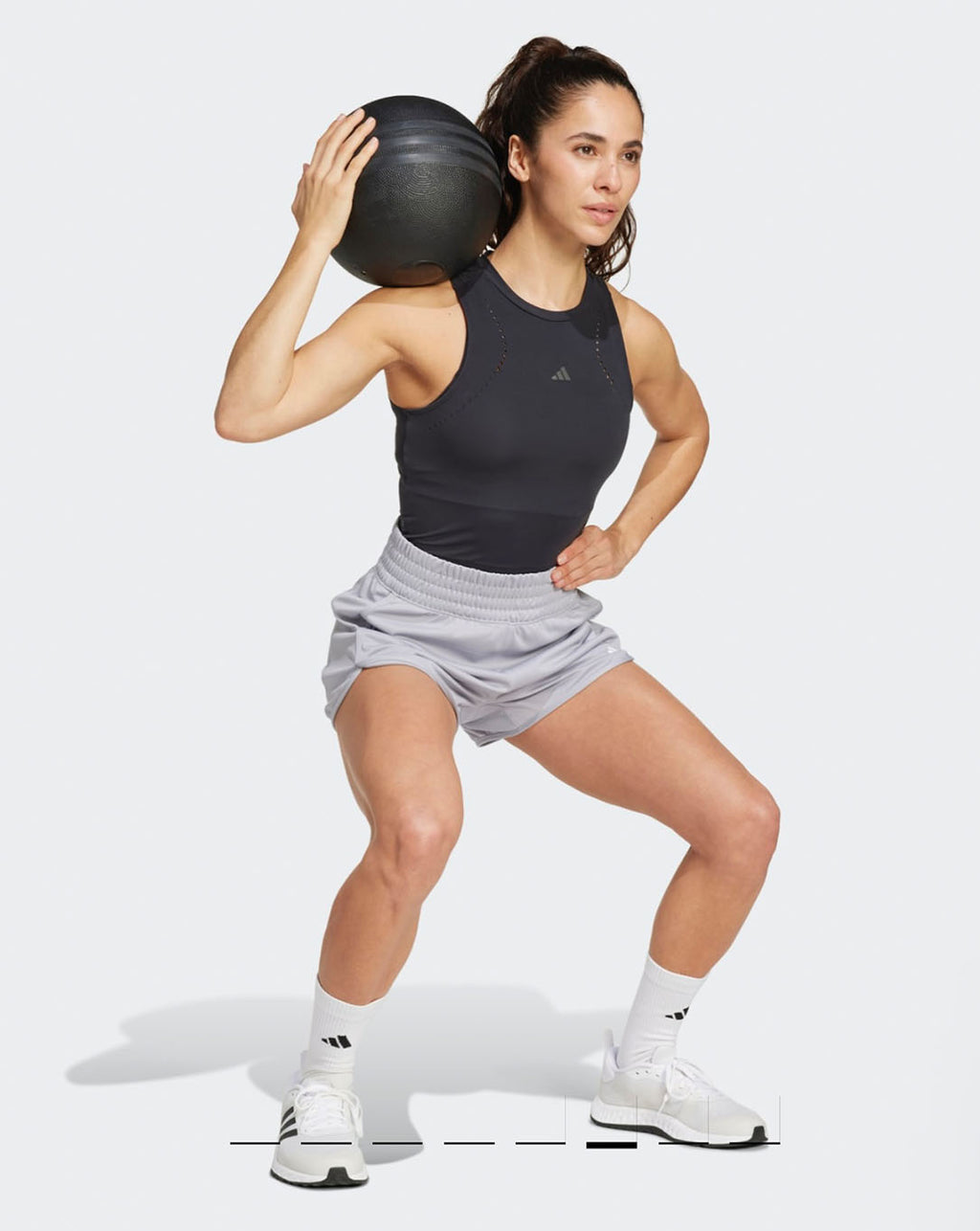 Adidas Training Pacer Essential Knit High-Rise Women’s Running Shorts - Purple