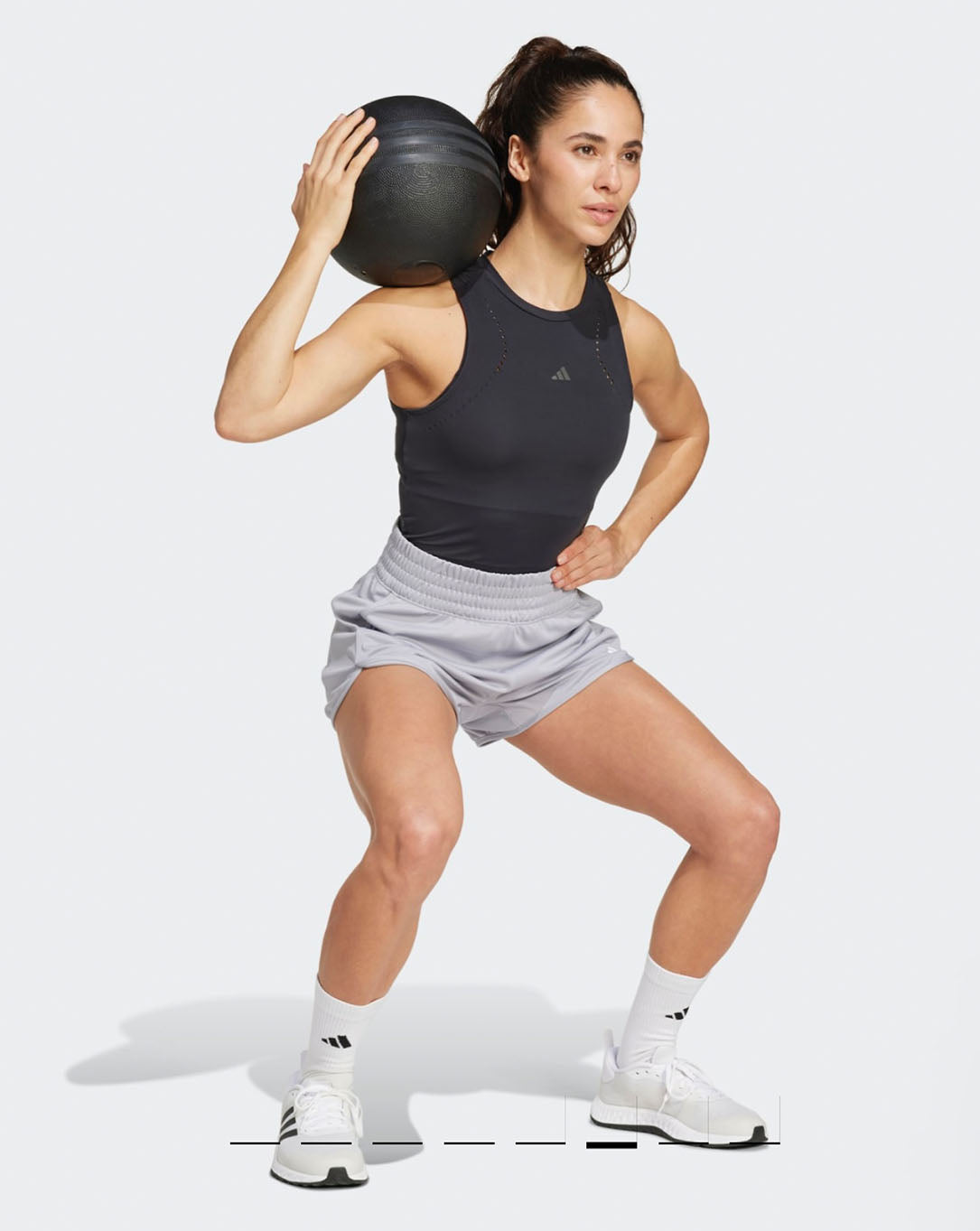 Adidas Training Pacer Essential Knit High-Rise Women’s Running Shorts - Purple