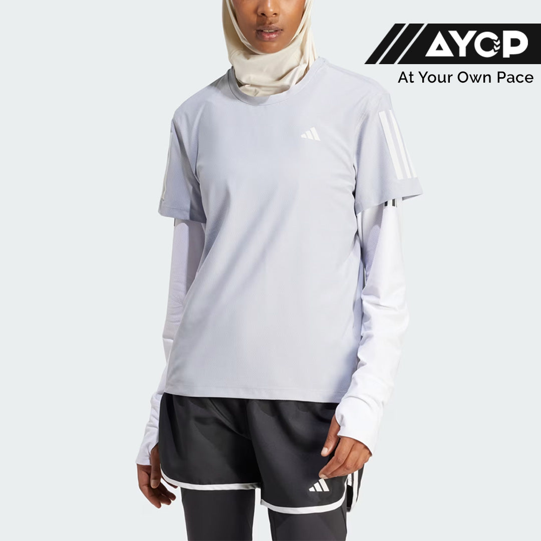 Adidas Own The Run Tee Women's Running T-Shirt - Halo Silver