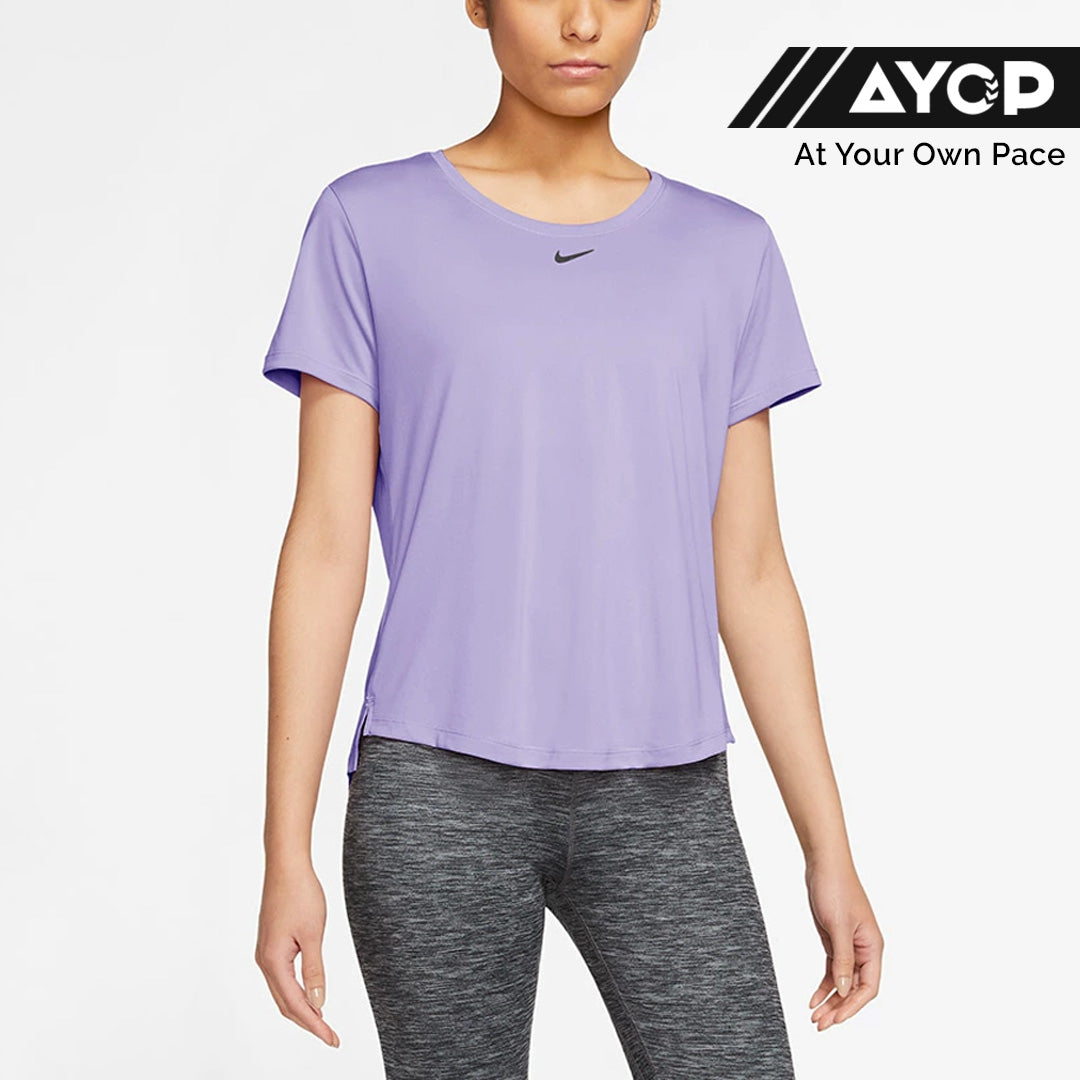 Nike Dri-FIT One Standard-Fit Women's Running T-Shirt - Lilac Bloom