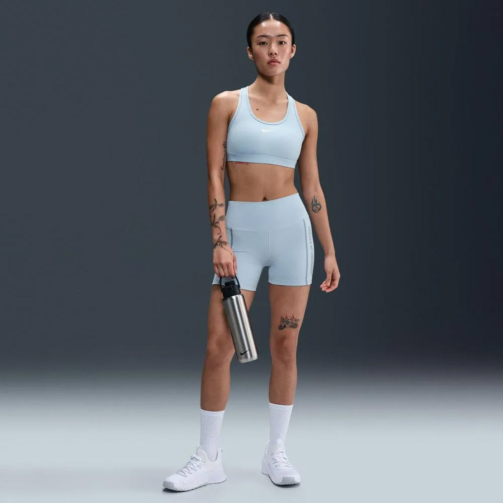 Nike Swoosh Medium-Support Padded Women's Sports Bra - Light Armoury Blue