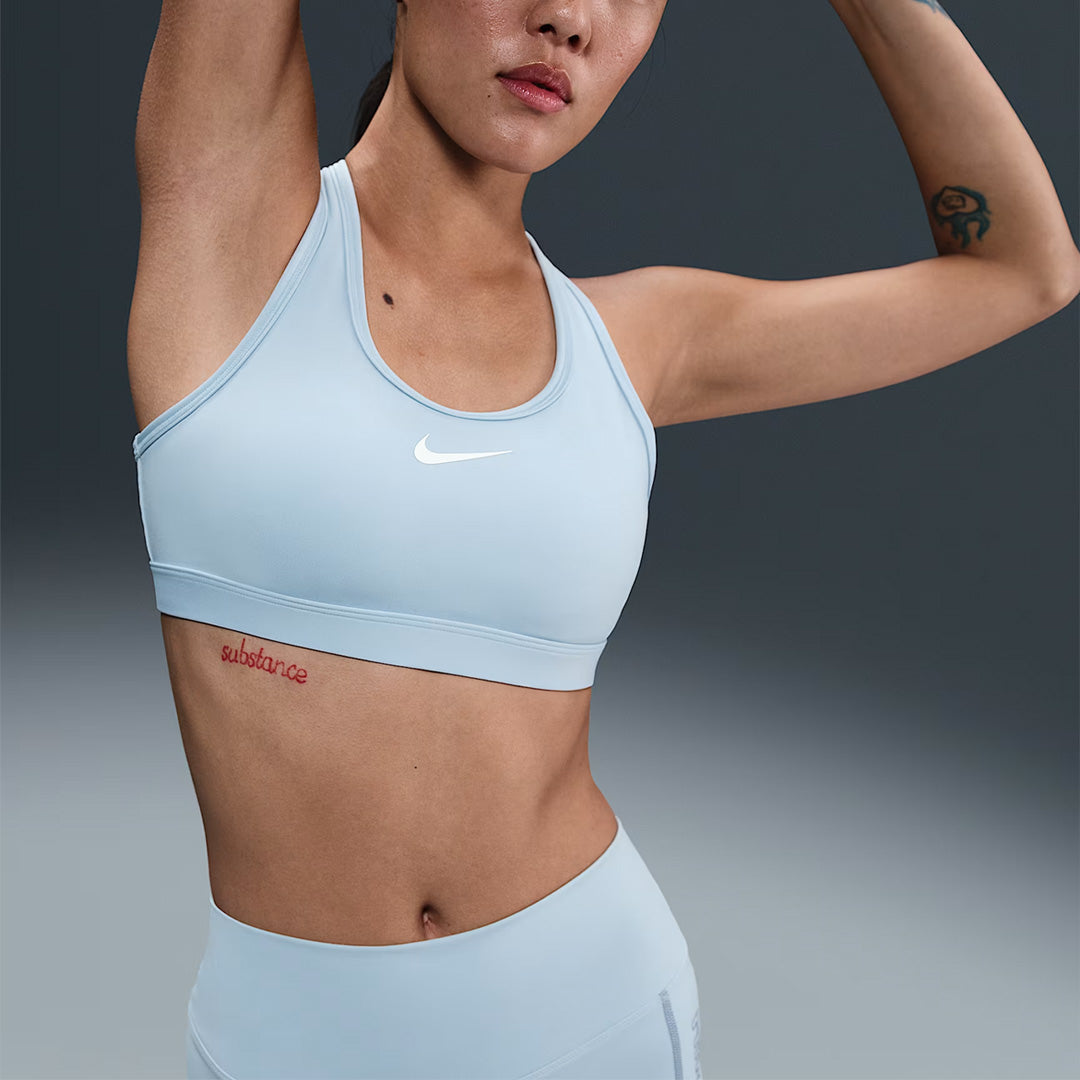 Nike Swoosh Medium-Support Padded Women's Sports Bra - Light Armoury Blue