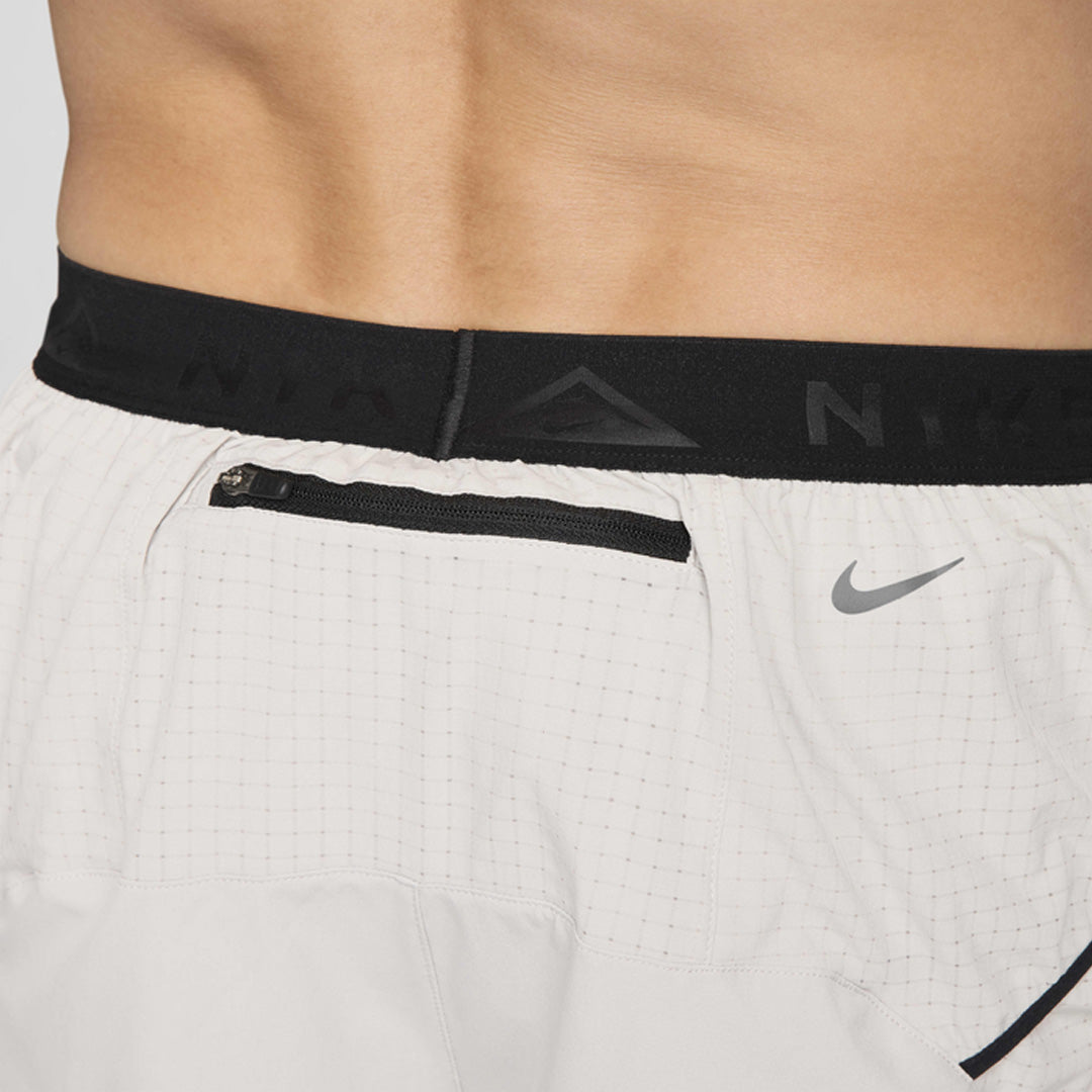 Nike Dri-FIT Brief-Lined Trail 5-inch Men's Running Shorts - Light Iron Ore