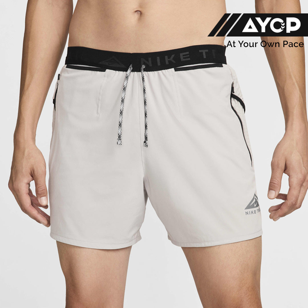 Nike Dri-FIT Brief-Lined Trail 5-inch Men's Running Shorts - Light Iron Ore