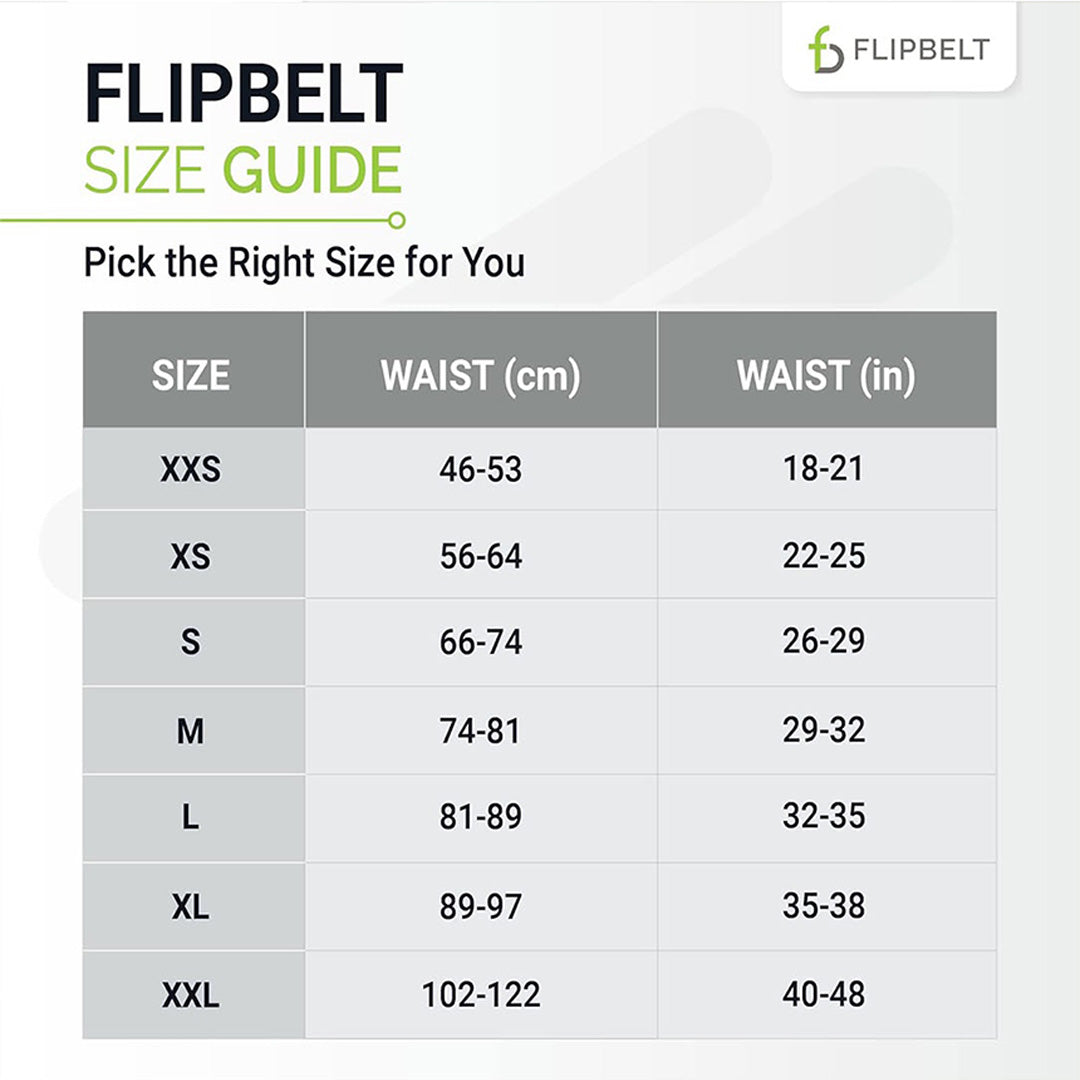 FlipBelt Classic Running Belt - Neon Yellow