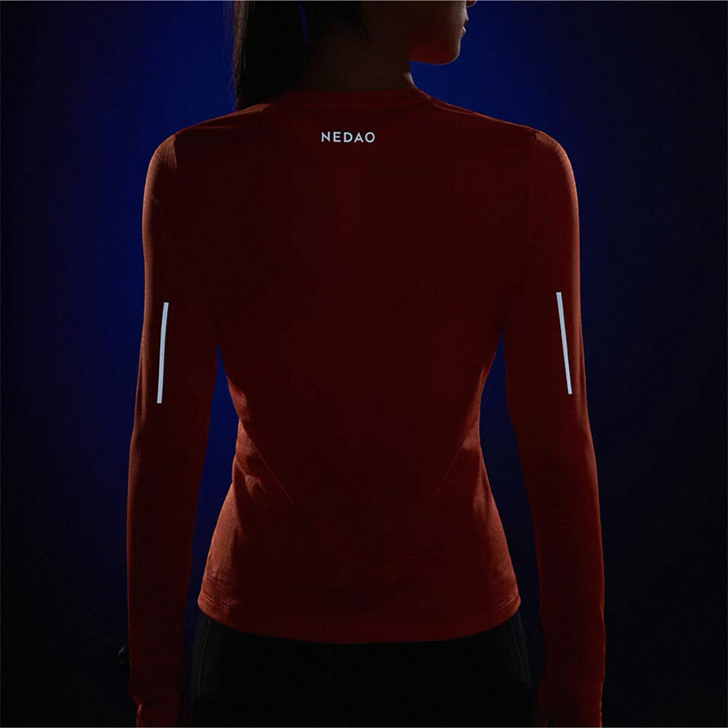 Nedao QiFlow Women's Running Long Sleeve T-Shirt - Orange