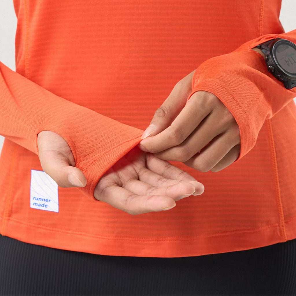 Nedao QiFlow Women's Running Long Sleeve T-Shirt - Orange