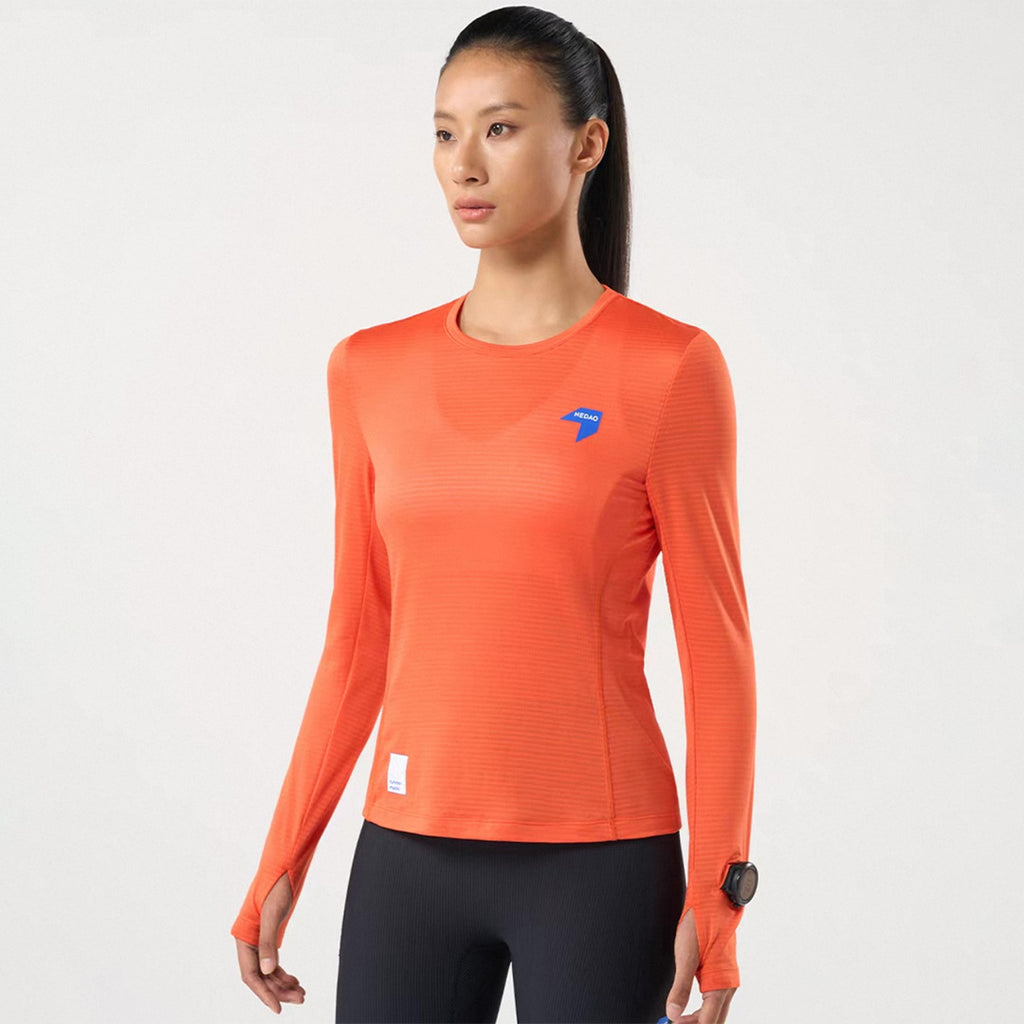 Nedao QiFlow Women's Running Long Sleeve T-Shirt - Orange
