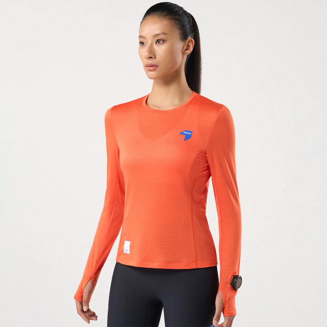 Nedao QiFlow Women's Running Long Sleeve T-Shirt - Orange