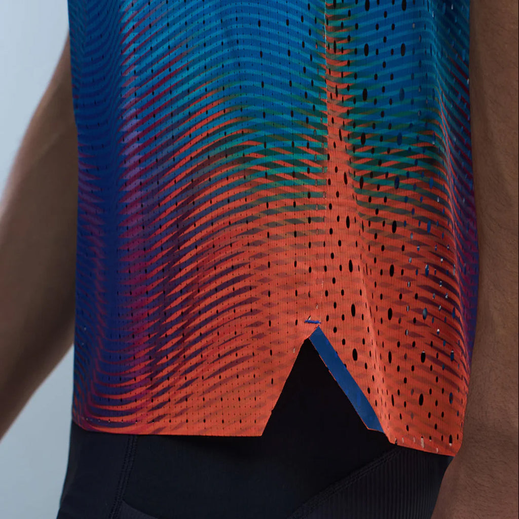 Nedao QiFlow Sleeveless Vortex Men's Racing Tank Top - Teal Green Spectrum