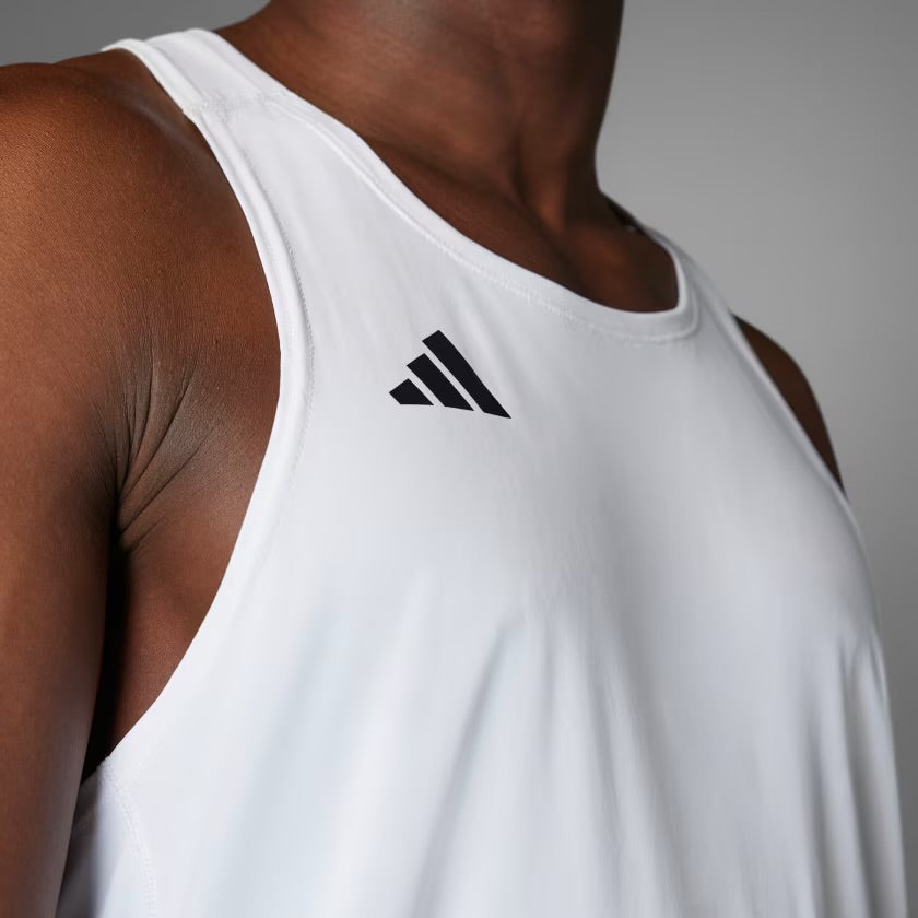 Adidas Adizero Essentials Running Men’s Running Tank Top - White