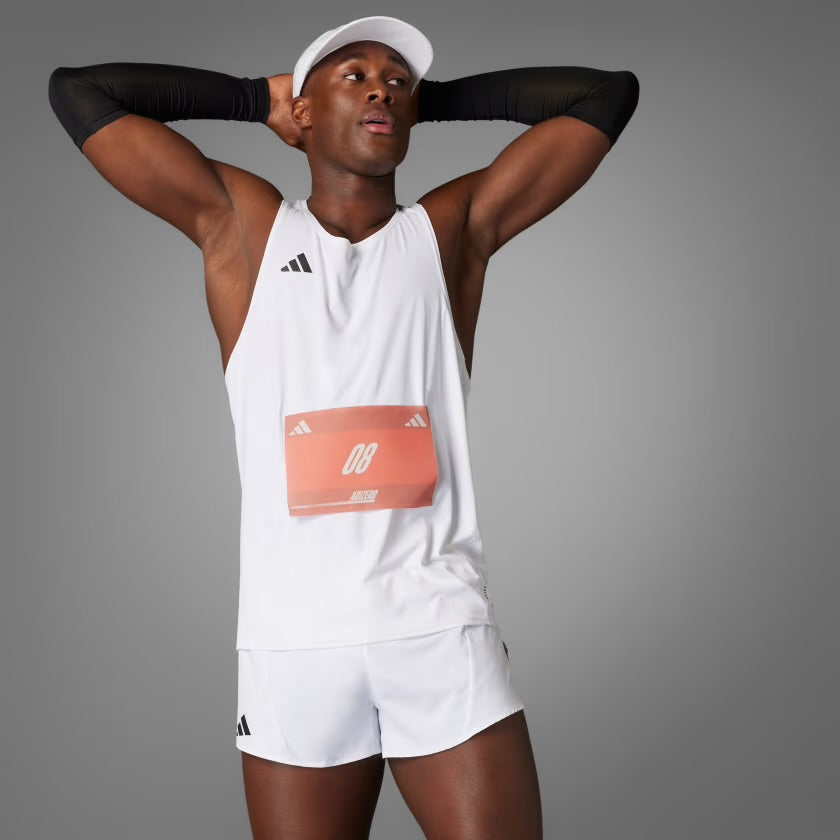 Adidas Adizero Essentials Running Men’s Running Tank Top - White