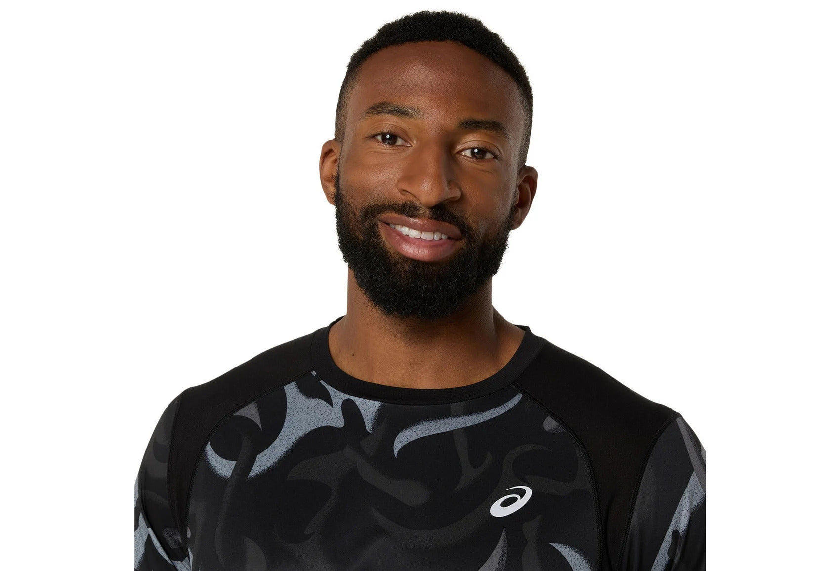 Asics Road All Over Print - Men's Running T-Shirt - Performance Black