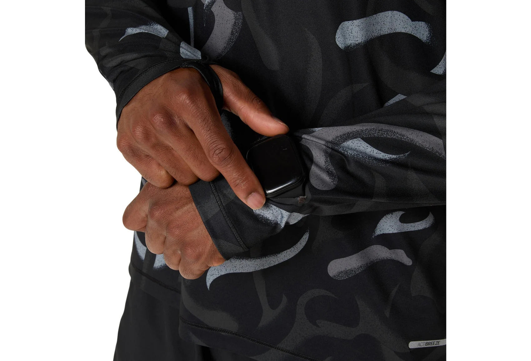 Asics Road All Over Print - Men's Running T-Shirt - Performance Black