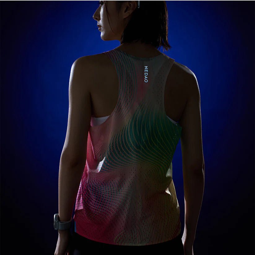 Nedao Women's QiFlow Racing Singlet Vortex - Dynamic Pink