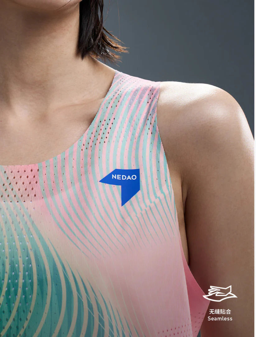 Nedao Women's QiFlow Racing Singlet Vortex - Dynamic Pink