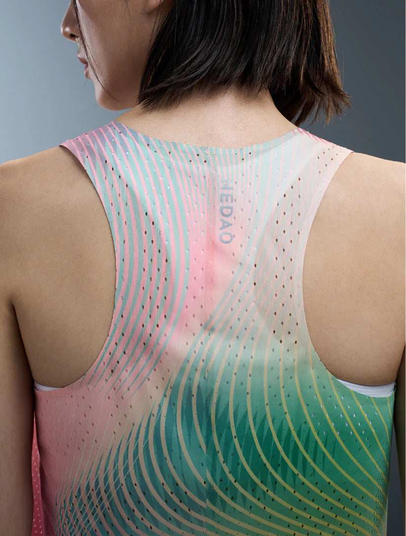 Nedao Women's QiFlow Racing Singlet Vortex - Dynamic Pink