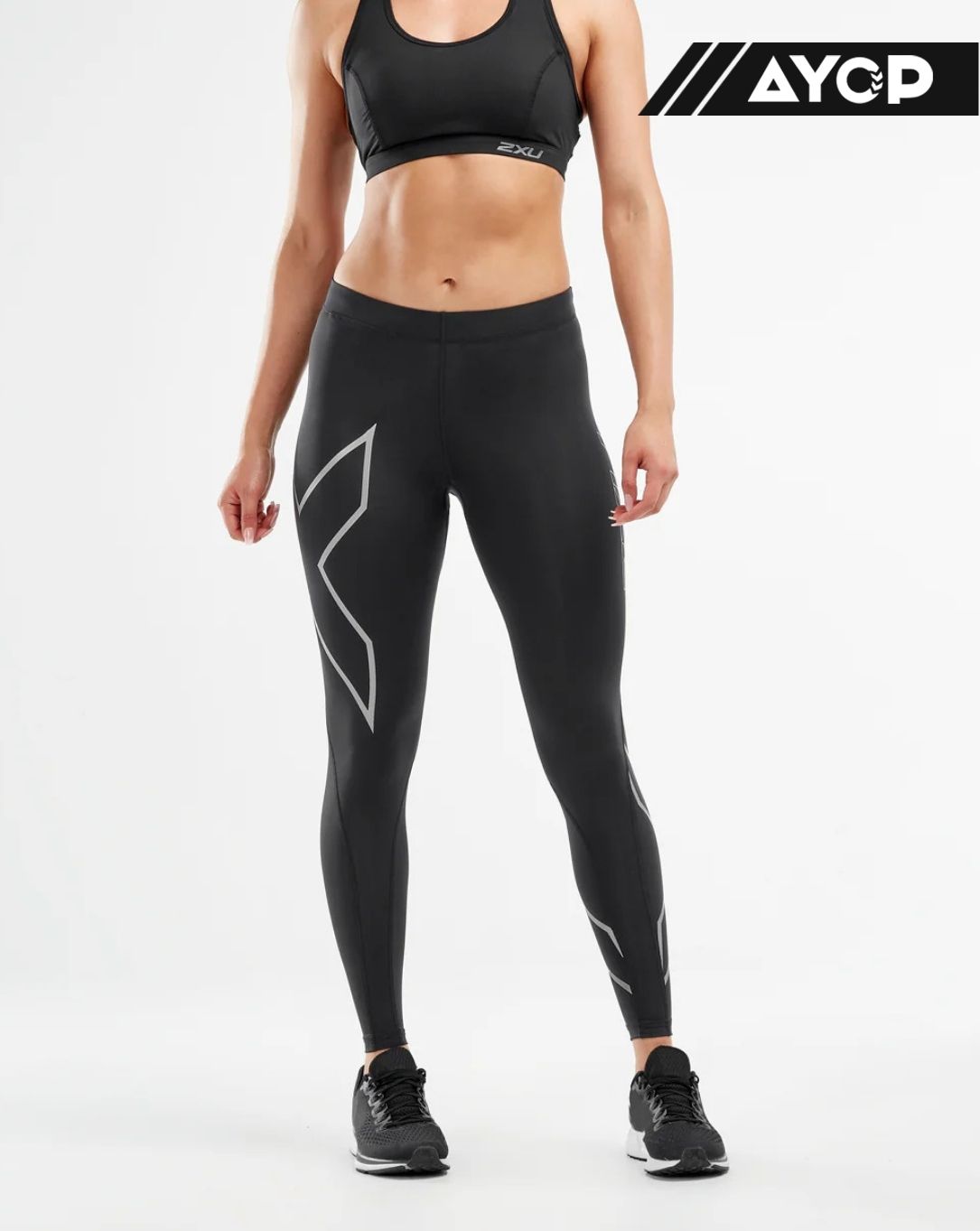 2XU Core Compression Tight Long - Black/Silver