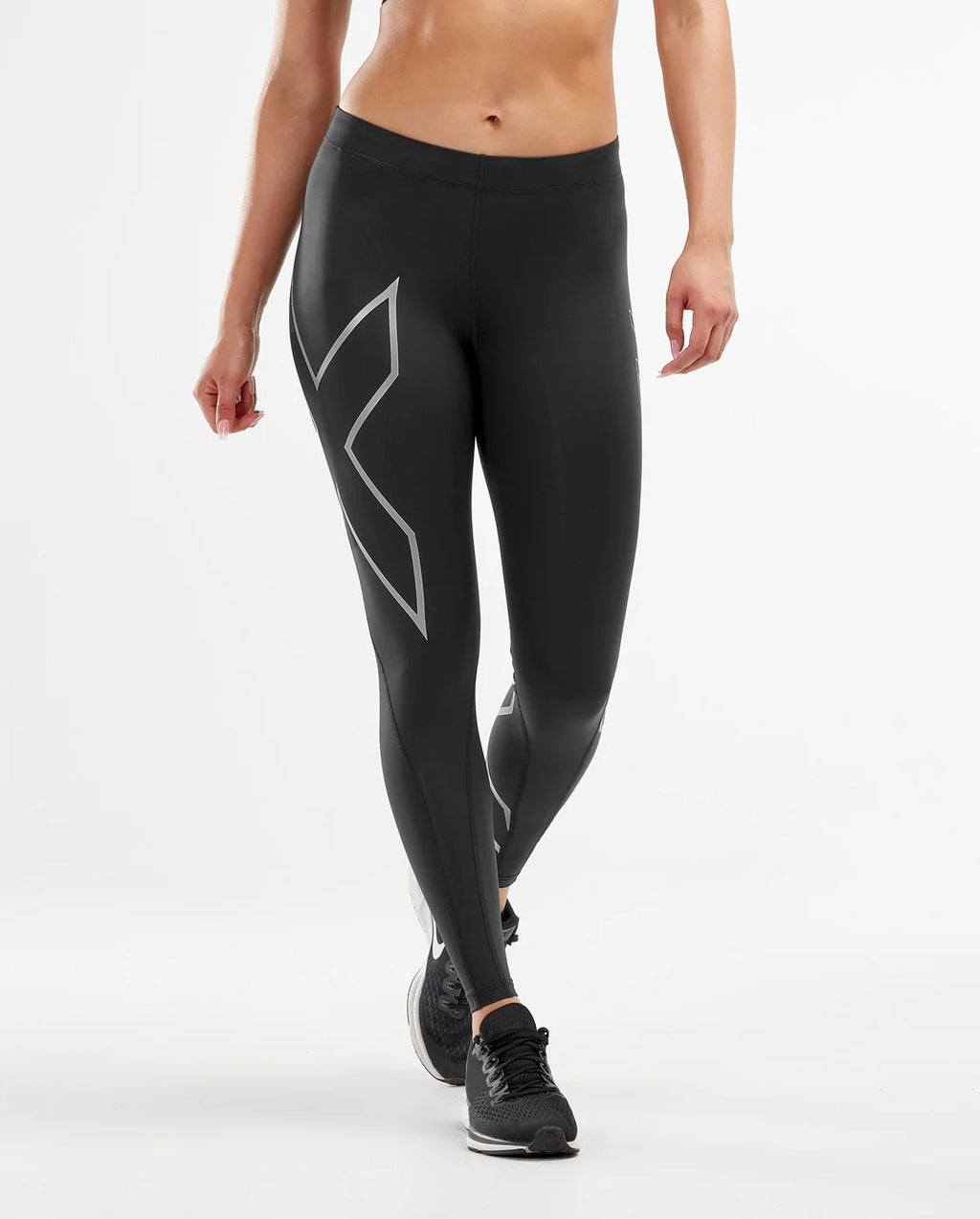 2XU Core Compression Tight Long - Black/Silver