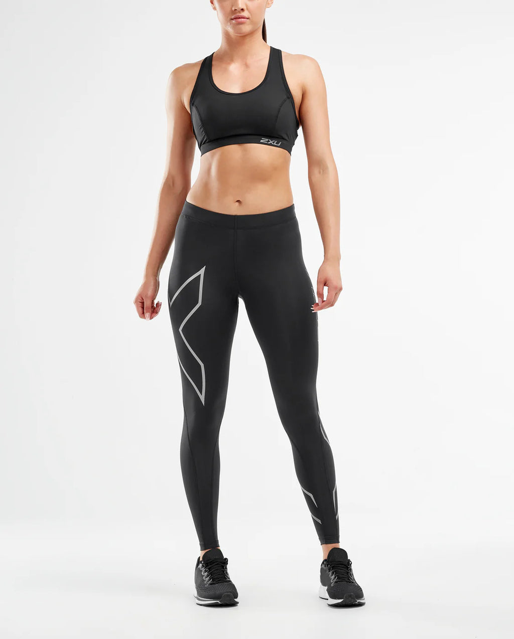 2XU Core Compression Tight Long - Black/Silver