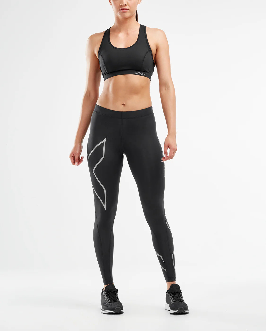 2XU Core Compression Tight Long - Black/Silver
