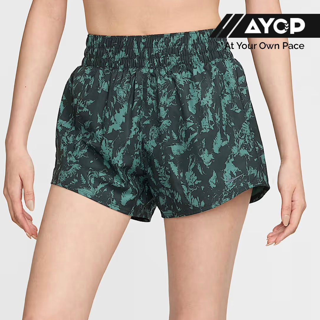 Nike One Tempo Printed Running Shorts - Vintage Green