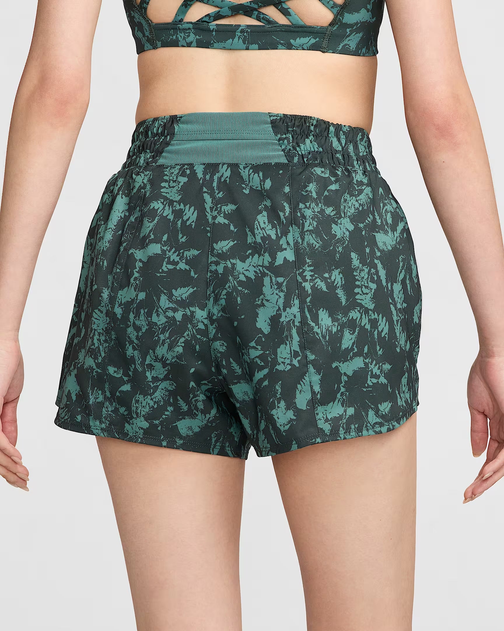 Nike One Tempo Printed Running Shorts - Vintage Green